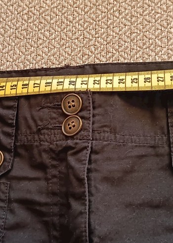 Düğmeli Lacivert Kadın şort - Görsel 5