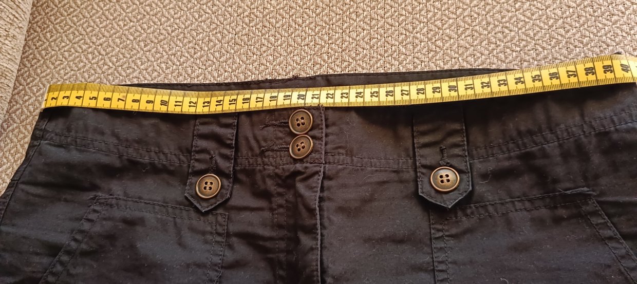 Düğmeli Lacivert Kadın şort - Görsel 5