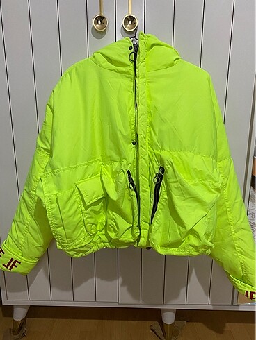 m Beden yeşil Renk Orijinal Lusifer Crop Mont