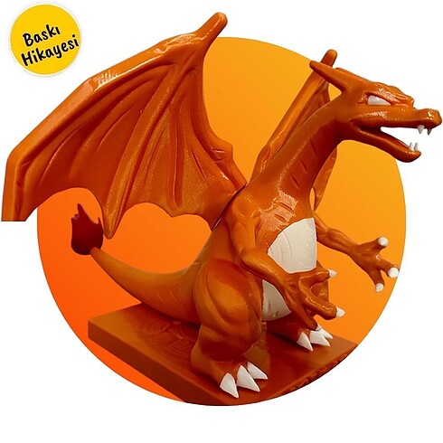  3D Baskı Charizard Figürü - Pokémon