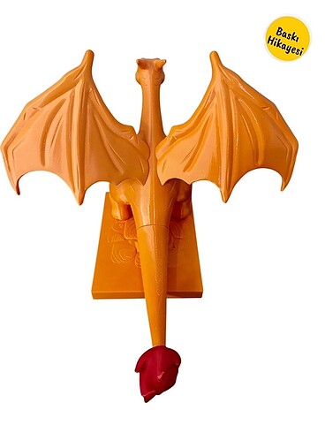  Beden Renk 3D Baskı Charizard Figürü - Pokémon