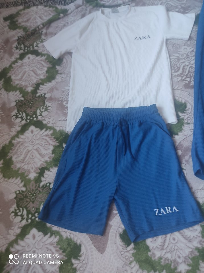 Erkek Mavi Loose Fit Pijama Takımı - Görsel 2