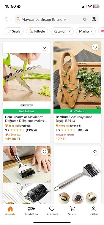  Beden Maydanoz doğrama dilimleme makası