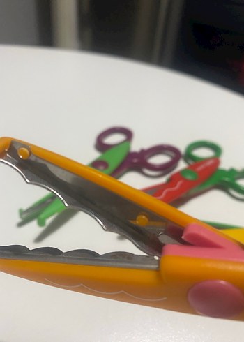 Renkli desenli şeklili kesen makas seti - Görsel 5