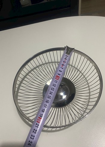 Gri Metal Tel Meyve ve ekmek Sepeti - Görsel 2