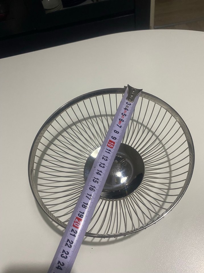 Gri Metal Tel Meyve ve ekmek Sepeti - Görsel 2