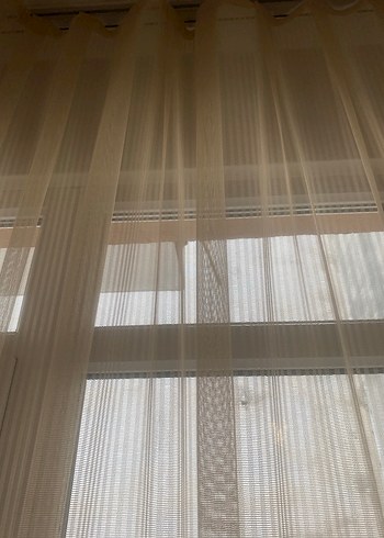 Taç Modern somon Düz Tül Perde - Görsel 5