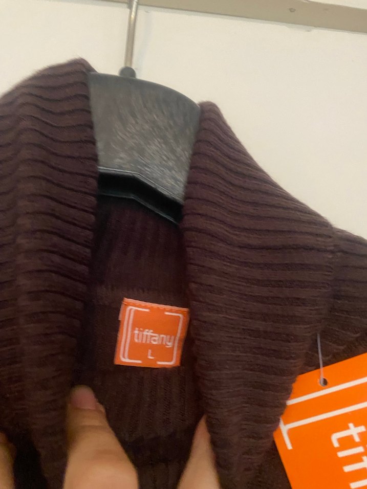 Kahverengi Kadın Boğazlı Yün Kazak - Görsel 2