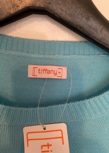 Tiffany Mavi Desenli Triko Kadın Kazak - Görsel 2