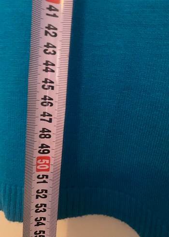 Tiffany Mavi Desenli Triko Kadın Kazak - Görsel 4