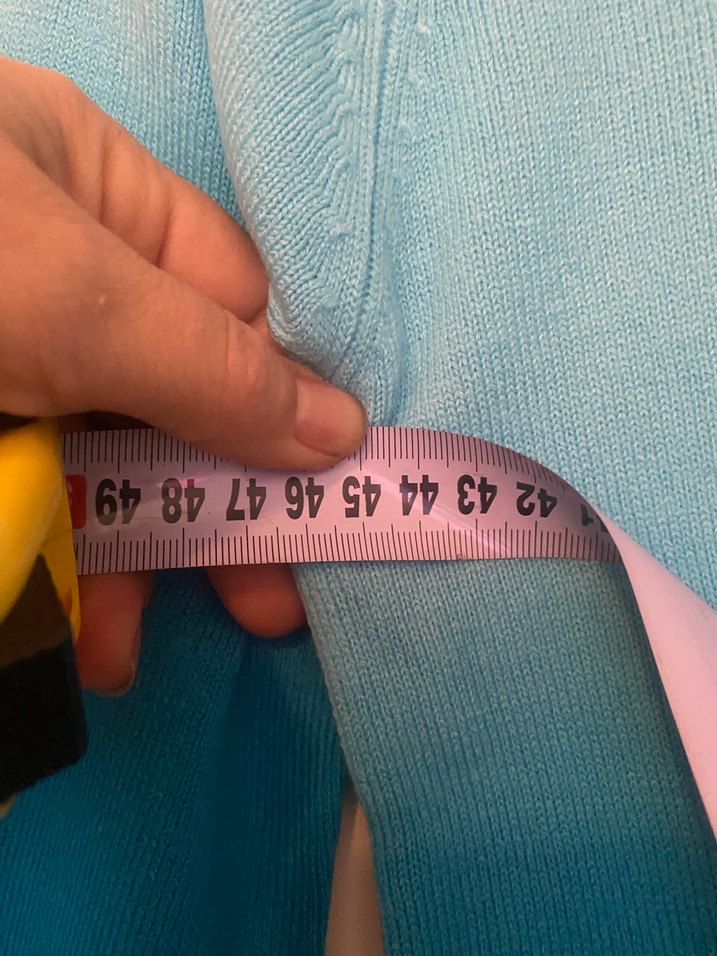 Tiffany Mavi Desenli Triko Kadın Kazak - Görsel 5