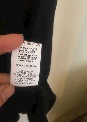 Koton Siyah Kadın Midi Triko Elbise - Görsel 9