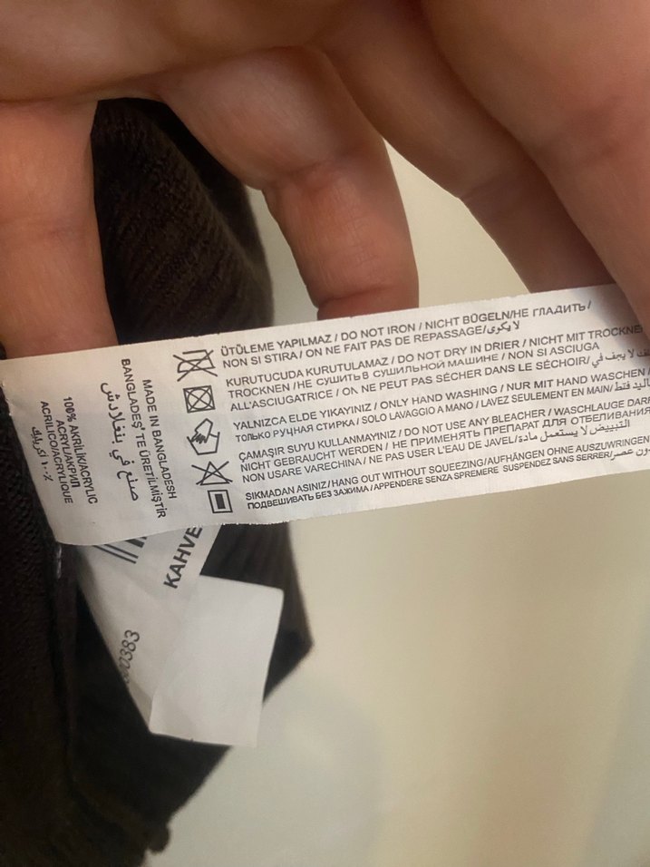 Collezione Kahverengi V Yaka Örgü Kadın Süveter - Görsel 4