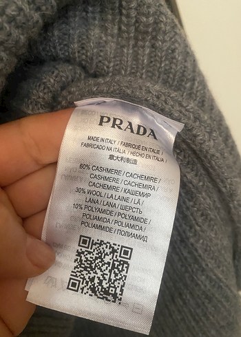 Prada gri Örgü unicex Kazak - Görsel 4