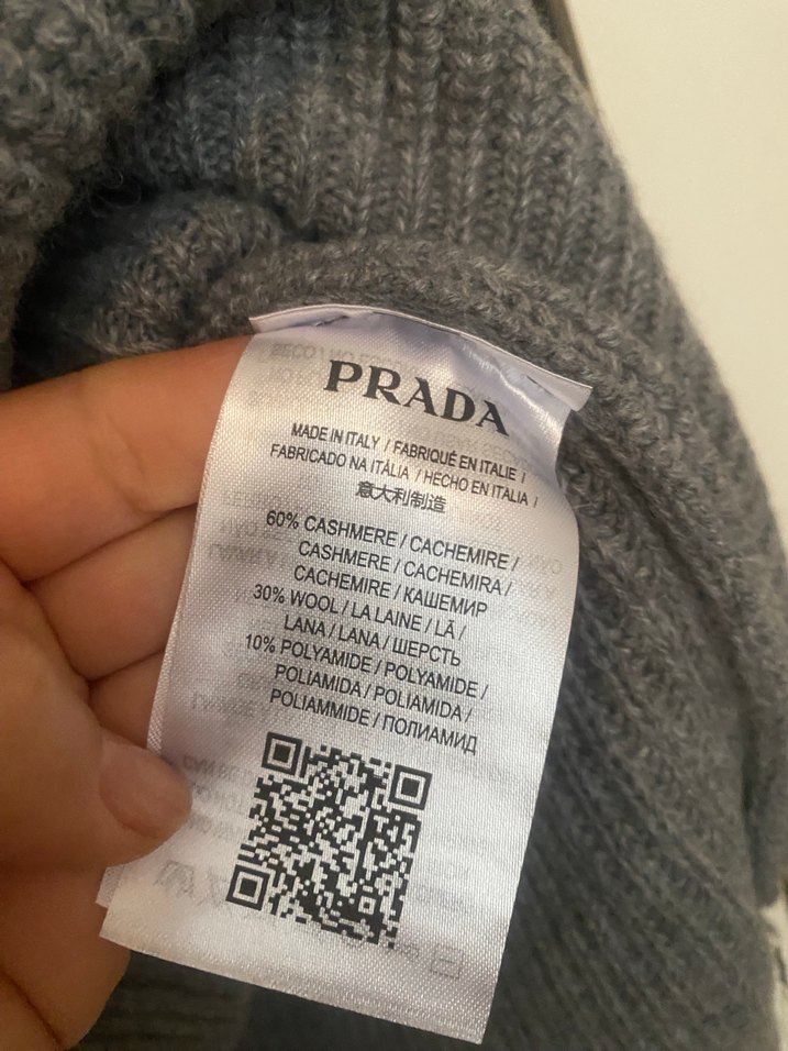 Prada gri Örgü unicex Kazak - Görsel 4