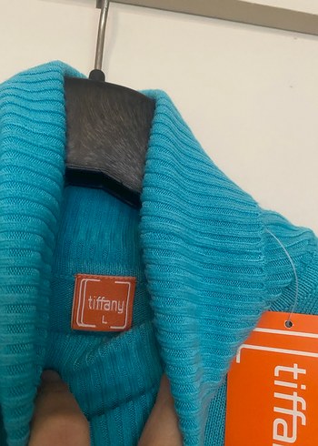 Tiffany Turkuaz Balıkçı Yaka Kadın Triko Kazak - Görsel 2