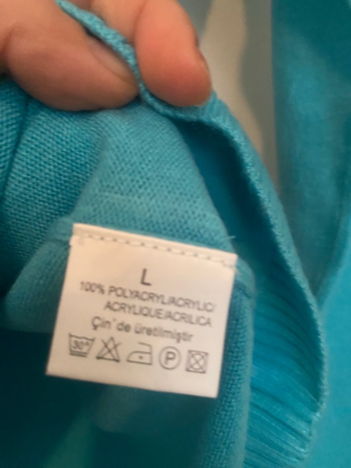 Tiffany Turkuaz Balıkçı Yaka Kadın Triko Kazak - Görsel 3