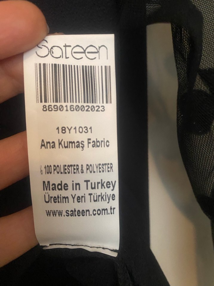 Sateen Siyah Parlak Üst - Görsel 2