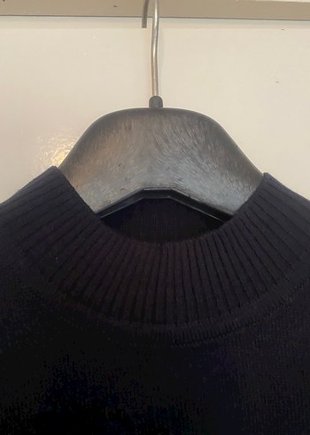 Kadın lacivert Boğazlı Basic Örgü Kazak - Görsel 2