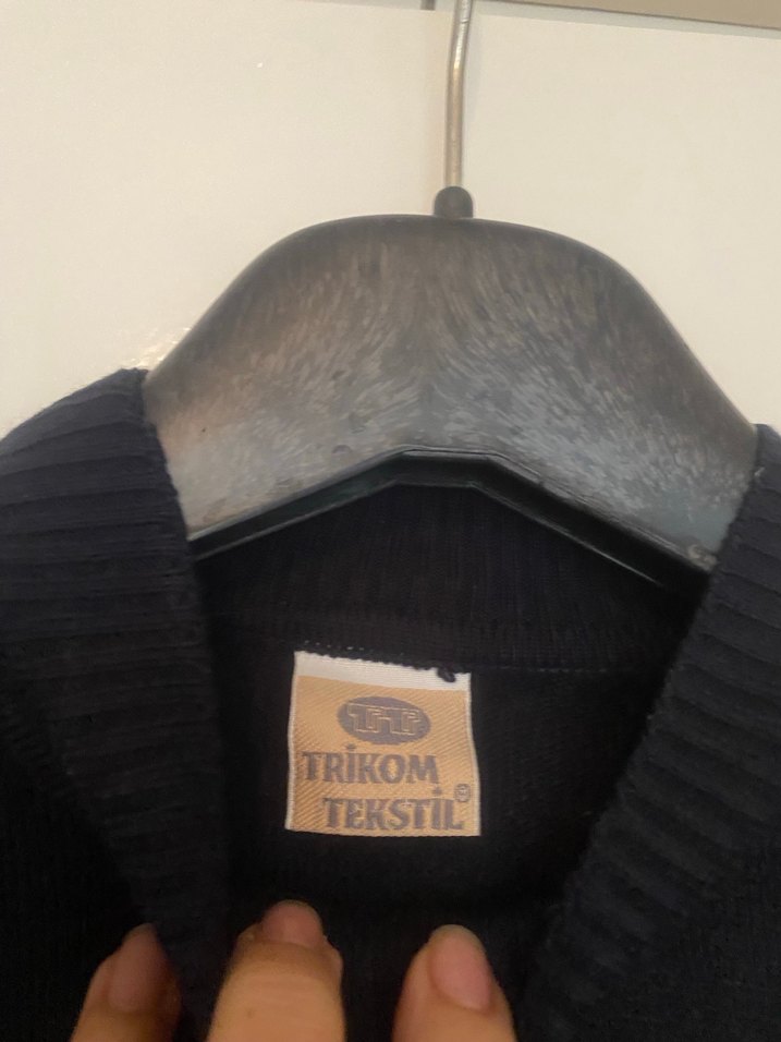 Kadın lacivert Boğazlı Basic Örgü Kazak - Görsel 3