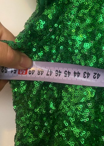 Kemas Parlak Yeşil Uzun Kadın Abiye Elbise - Görsel 7