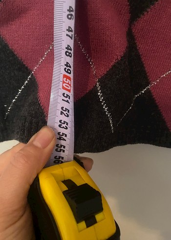 Stamina Bordo V Yaka Kadın Triko Süveter - Görsel 3