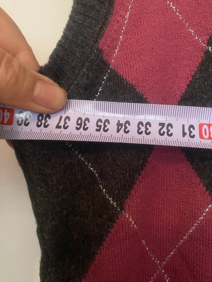 Stamina Bordo V Yaka Kadın Triko Süveter - Görsel 4