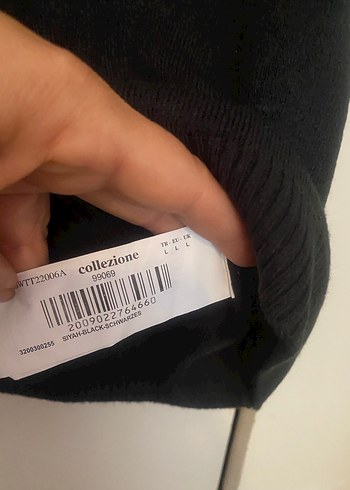 Collezione Siyah V Yaka Triko Kadın Süveter - Görsel 3