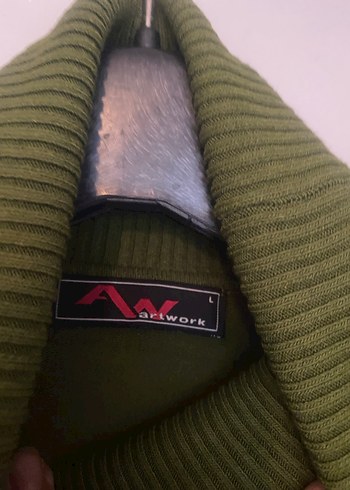 Yeşil Boğazlı Kadın Kazak - Görsel 2