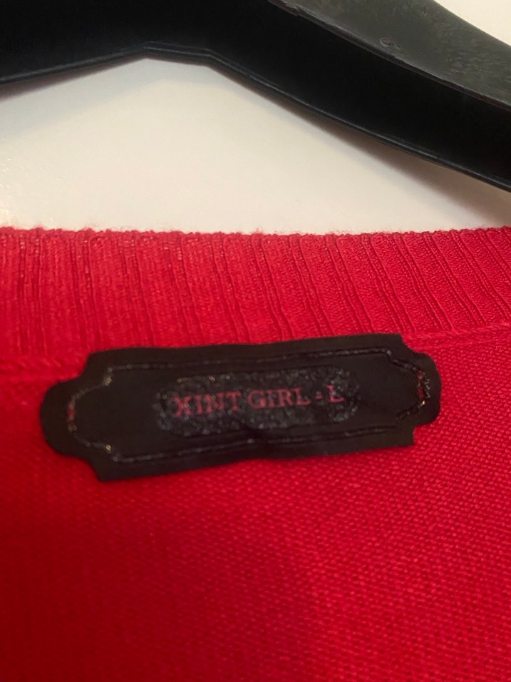 Kırmızı Uzun Kollu Midi Triko Elbise - Görsel 2