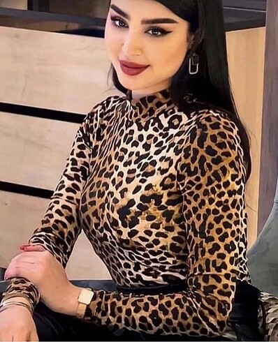 Kadın Leopar Body