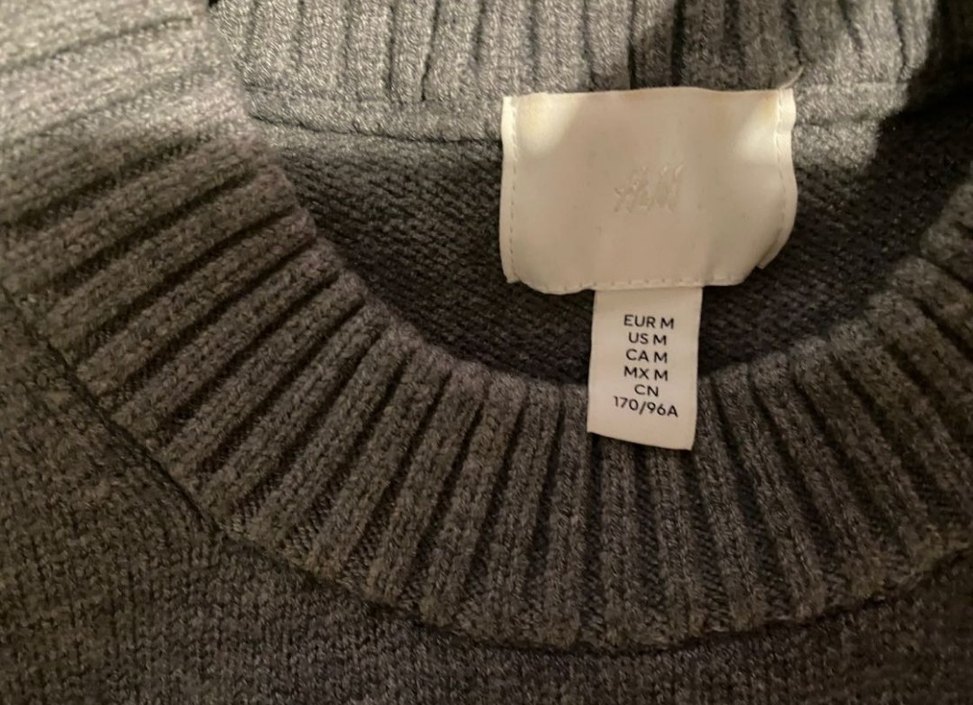 Gri Çizgili Kadın Triko Kazak - Görsel 3