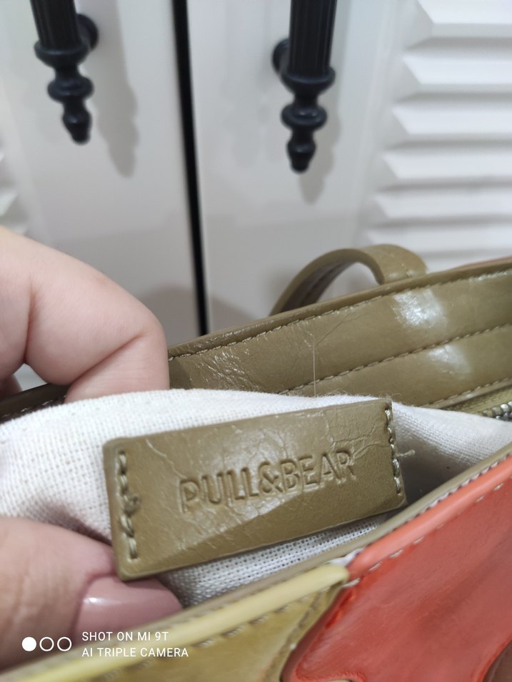 Bohem Çok Renkli Deri Kadın Çanta - Görsel 2