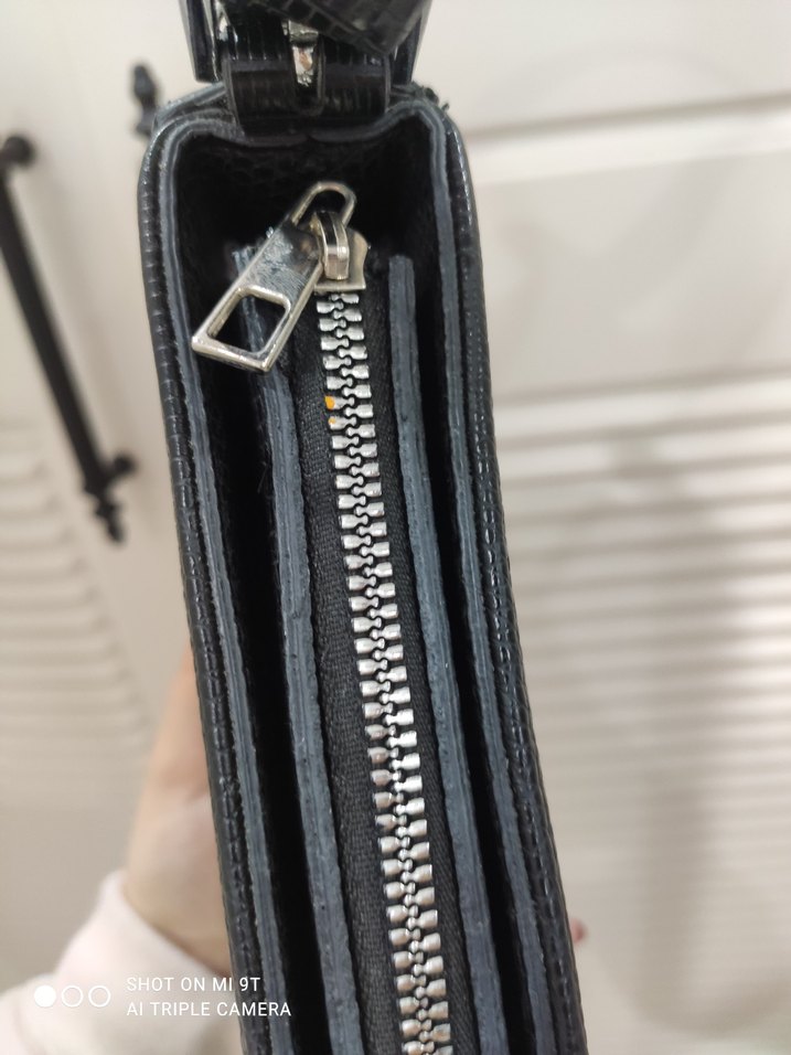 Siyah Yılan Desenli Deri Kadın Çanta - Görsel 2