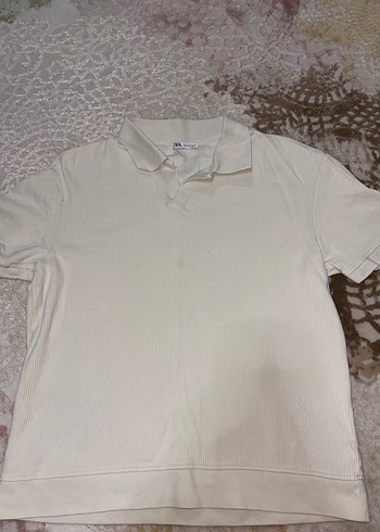 Erkek Beyaz Kısa Kollu Polo Tişört - Görsel 2