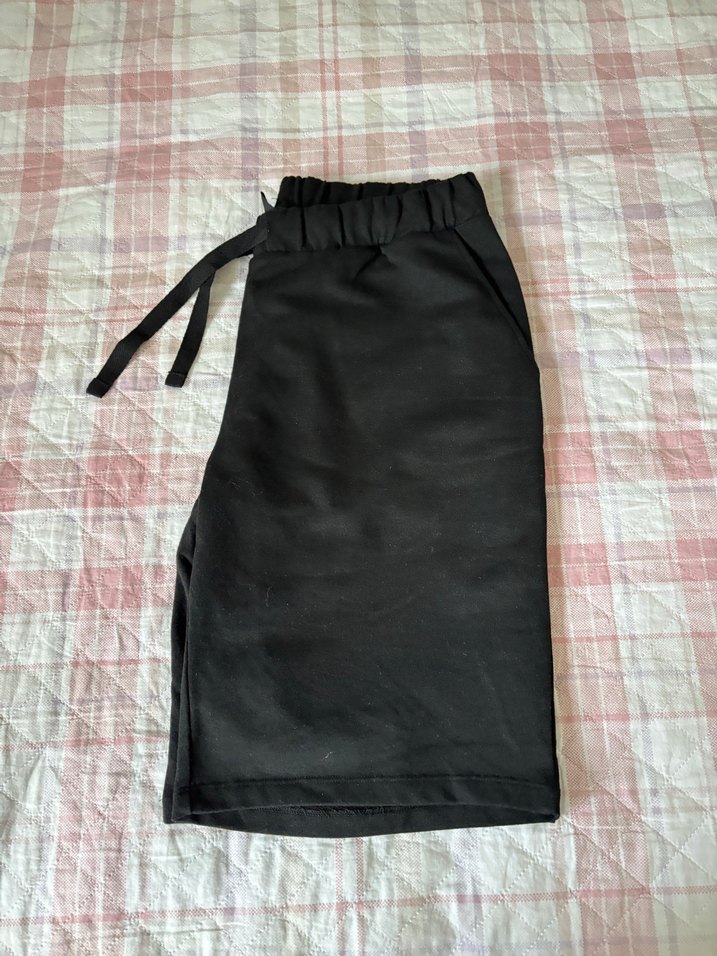 Siyah Midi şort - Görsel 4