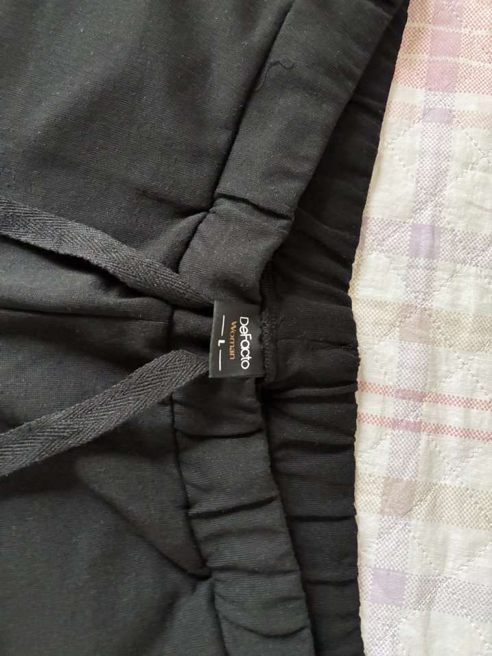 Siyah Midi şort - Görsel 3