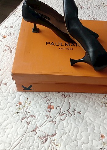 Siyah Deri Stiletto Topuklu Kadın Ayakkabı - Görsel 2