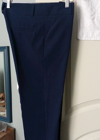 Kadın Lacivert Midi Kumaş Pantolon - Görsel 2