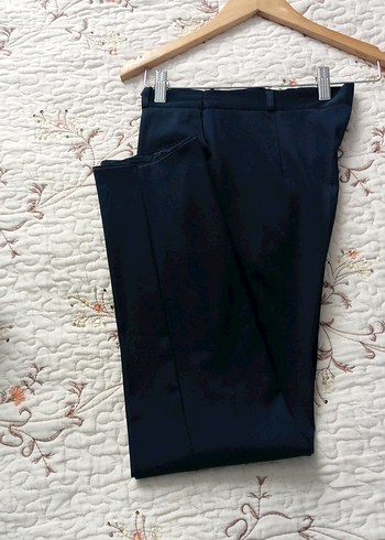 Lacivert Kadın Midi Kumaş Pantolon - Görsel 2