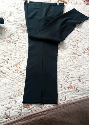 Kadın Siyah Kemerli Kumaş Pantolon - Görsel 2