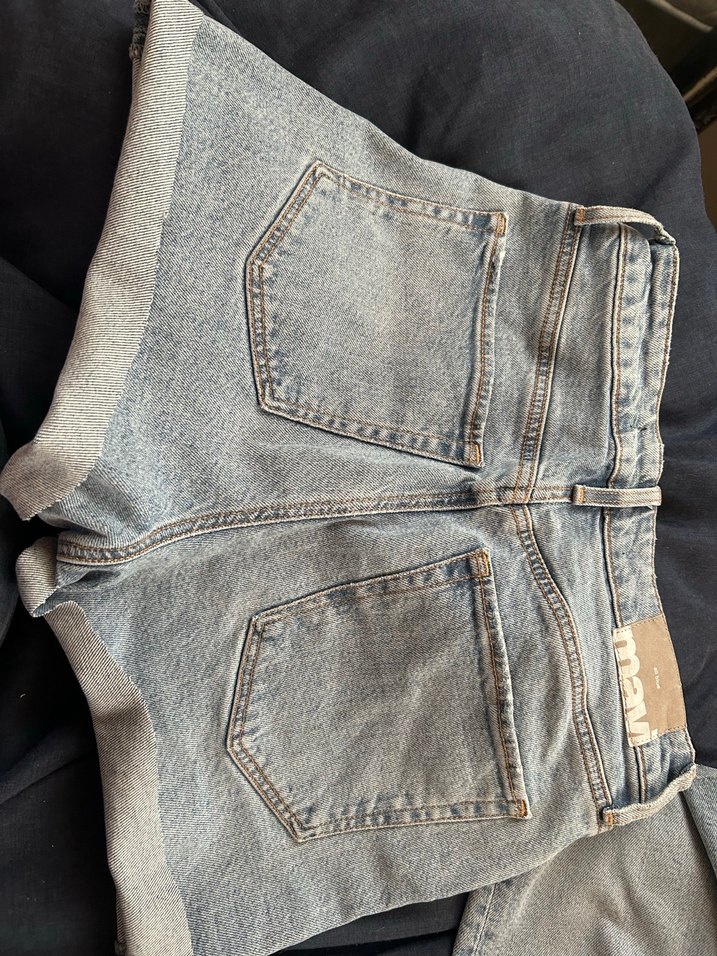 Gri Midi Kadın Kot Şort - Görsel 2