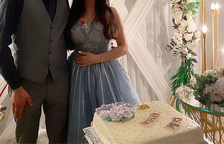 m Beden So lady mavi söz-nişan elbisesi 38 bedendir