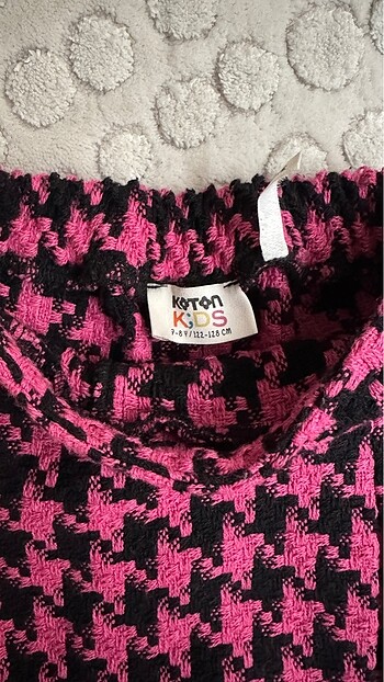 Koton Koton kareli pembe şort etek