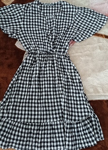 Diğer Kareli mini elbise 