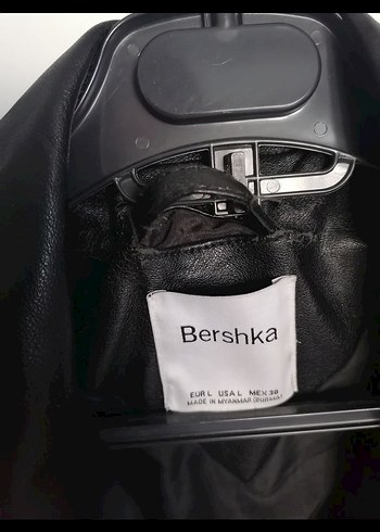 Bershka Bershka Siyah Kadın Deri Biker Ceket