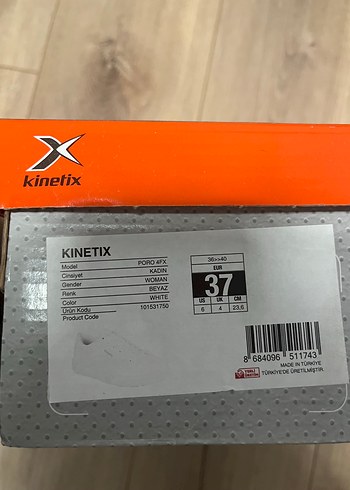 37 Beden Kinetix Beyaz Kadın Sneaker