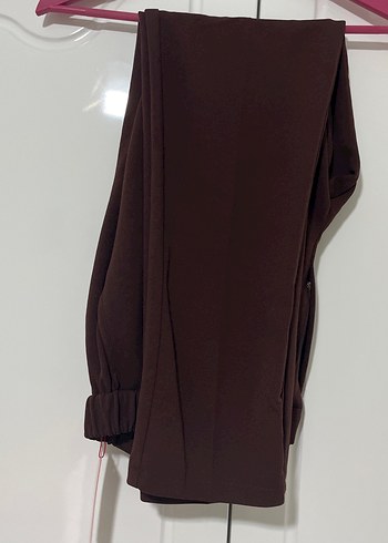 Kahverengi Fit Kadın Kumaş Pantolon - Görsel 2