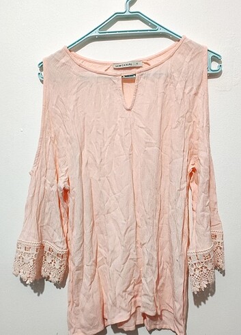 Açık pembe rengi Bluz