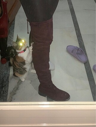 Bordo Çorap Çizme